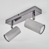Javel Plafones, Spot techo Cromo, Gris, 2 luces