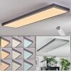 Salmi Plafones, Panel LED Gris, Plata, 1 luz, Mando a distancia