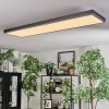 Salmi Plafones, Panel LED Gris, Plata, 1 luz, Mando a distancia