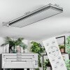 Salmi Plafones, Panel LED Gris, Plata, 1 luz, Mando a distancia