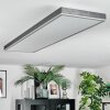 Salmi Plafones, Panel LED Gris, Plata, 1 luz, Mando a distancia