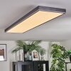 Salmi Plafones, Panel LED Gris, Plata, 1 luz, Mando a distancia