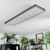 Salmi Plafones, Panel LED Gris, Plata, 1 luz, Mando a distancia