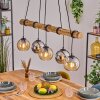 Koyoto Lámparas suspendidas, Luminarias esféricas, Lámparas colgantes Crudo, Negro, 5 luces