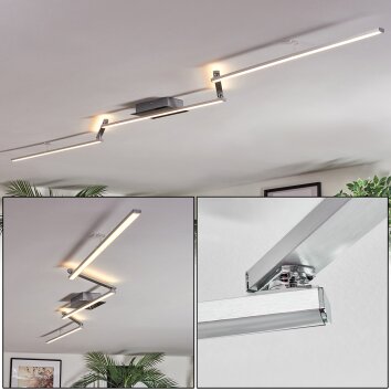 Orina Plafones LED Plata, 1 luz