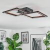 Binor Plafones LED Crudo, Negro, 1 luz