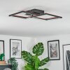 Binor Plafones LED Crudo, Negro, 1 luz