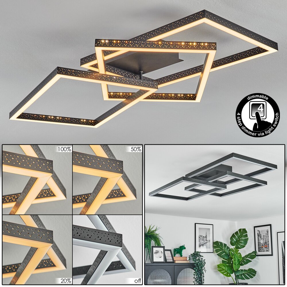 Brilo Plafones LED Negro, 1 luz main product photo