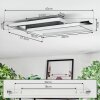 Olian Plafones LED Negro, Plata, 1 luz