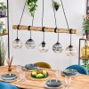 Koyoto Lámparas suspendidas, Luminarias esféricas, Lámparas colgantes Crudo, Negro, 5 luces
