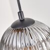 Koyoto Lámparas suspendidas, Luminarias esféricas, Lámparas colgantes Crudo, Negro, 5 luces