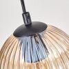Koyoto Lámparas suspendidas, Luminarias esféricas, Lámparas colgantes Crudo, Negro, 5 luces