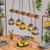 Koyoto Lámparas suspendidas, Luminarias esféricas, Lámparas colgantes Crudo, Negro, 5 luces