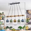 Koyoto Lámparas suspendidas, Luminarias esféricas, Lámparas colgantes Crudo, Negro, 5 luces