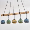 Koyoto Lámparas suspendidas, Luminarias esféricas, Lámparas colgantes Crudo, Negro, 5 luces