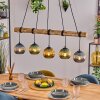 Koyoto Lámparas suspendidas, Luminarias esféricas, Lámparas colgantes Crudo, Negro, 5 luces