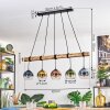Koyoto Lámparas suspendidas, Luminarias esféricas, Lámparas colgantes Crudo, Negro, 5 luces