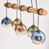 Koyoto Lámparas suspendidas, Luminarias esféricas, Lámparas colgantes Crudo, Negro, 5 luces