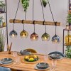Koyoto Lámparas suspendidas, Luminarias esféricas, Lámparas colgantes Crudo, Negro, 5 luces