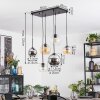 Koyoto Lámparas suspendidas, Luminarias esféricas, Lámparas colgantes Colores ámbar, Cromo, Transparente, Ahumado, 6 luces
