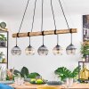 Koyoto Lámparas suspendidas, Luminarias esféricas, Lámparas colgantes Crudo, Negro, 5 luces