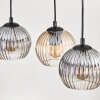 Koyoto Lámparas suspendidas, Luminarias esféricas, Lámparas colgantes Crudo, Negro, 5 luces