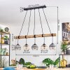 Koyoto Lámparas suspendidas, Luminarias esféricas, Lámparas colgantes Crudo, Negro, 5 luces