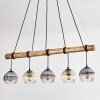 Koyoto Lámparas suspendidas, Luminarias esféricas, Lámparas colgantes Crudo, Negro, 5 luces