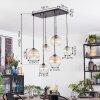 Koyoto Lámparas suspendidas, Luminarias esféricas, Lámparas colgantes Colores ámbar, Transparente, 6 luces