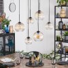 Koyoto Lámparas suspendidas, Luminarias esféricas, Lámparas colgantes Colores ámbar, Transparente, 6 luces
