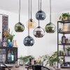 Koyoto Lámparas suspendidas, Luminarias esféricas, Lámparas colgantes Colores ámbar, Azul, Cromo, Verde, Ahumado, 6 luces