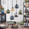 Koyoto Lámparas suspendidas, Luminarias esféricas, Lámparas colgantes Colores ámbar, Azul, Cromo, Verde, Ahumado, 6 luces