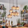 Koyoto Lámparas suspendidas, Luminarias esféricas, Lámparas colgantes Colores ámbar, Transparente, 6 luces