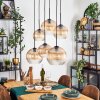 Koyoto Lámparas suspendidas, Luminarias esféricas, Lámparas colgantes Colores ámbar, Transparente, 6 luces
