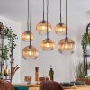Koyoto Lámparas suspendidas, Luminarias esféricas, Lámparas colgantes Colores ámbar, Transparente, 6 luces