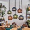Koyoto Lámparas suspendidas, Luminarias esféricas, Lámparas colgantes Azul, Verde, Color cobre, 6 luces