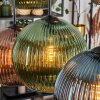 Koyoto Lámparas suspendidas, Luminarias esféricas, Lámparas colgantes Azul, Verde, Color cobre, 6 luces