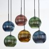 Koyoto Lámparas suspendidas, Luminarias esféricas, Lámparas colgantes Azul, dorado, Verde, Color cobre, 6 luces