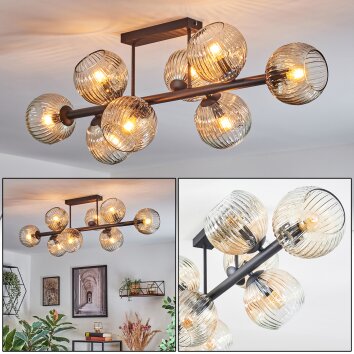 Ripoll Plafones, Luminarias esféricas Colores ámbar, Transparente, 8 luces Ripoll Plafones, Luminarias esféricas Colores ámbar, Transparente, 8 luces