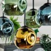 Ripoll Plafones, Luminarias esféricas Azul, dorado, Verde, 5 luces