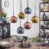 Koyoto Lámparas suspendidas, Luminarias esféricas, Lámparas colgantes Azul, dorado, Color cobre, 6 luces