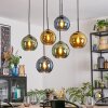 Koyoto Lámparas suspendidas, Luminarias esféricas, Lámparas colgantes Azul, dorado, Verde, 6 luces