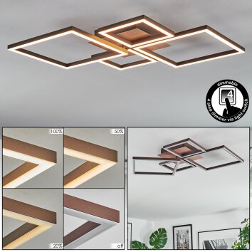 Brina Plafones LED Marrón, 1 luz