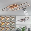 Brina Plafones LED Marrón, 1 luz, Mando a distancia