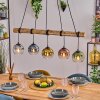 Koyoto Lámparas suspendidas, Luminarias esféricas, Lámparas colgantes Crudo, Negro, 5 luces