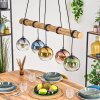 Koyoto Lámparas suspendidas, Luminarias esféricas, Lámparas colgantes Crudo, Negro, 5 luces