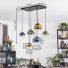 Koyoto Lámparas suspendidas, Luminarias esféricas, Lámparas colgantes Azul, dorado, Verde, Transparente, 6 luces