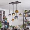 Koyoto Lámparas suspendidas, Luminarias esféricas, Lámparas colgantes Azul, dorado, Verde, Transparente, 6 luces