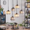 Koyoto Lámparas suspendidas, Luminarias esféricas, Lámparas colgantes Colores ámbar, Transparente, Ahumado, 6 luces