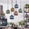 Koyoto Lámparas suspendidas, Luminarias esféricas, Lámparas colgantes Azul, dorado, Verde, Color cobre, 6 luces